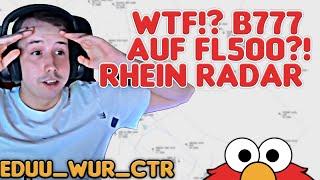 B777 ON FL500!? WTF?! Rhein Radar EDUU_WUR_CTR +FL250 #vatsim