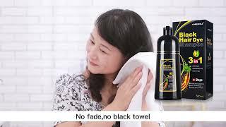 MEIDU Gray To Black 3 in 1 Ginger Hair Dye Shampoo | Hair Dye Shampoo