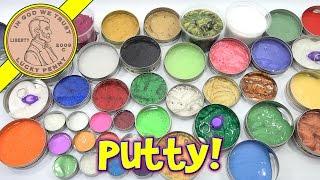 Crazy Aaron's Putty Collection - Over 40 Putties! Thinking Putty Mixing - What's Inside the Bin!