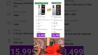 Tecno Pova Curva 5G Vs Realme P3 5G | Comparison #sbtech #smartphone #tech #comparison #shorts