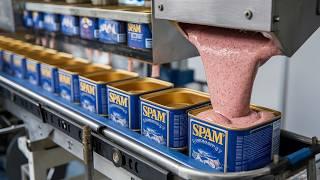 How Millions of SPAM Cans Are Made in a Factory | Canned Meat Factory Process