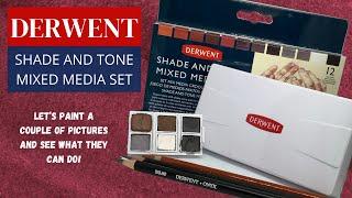 Derwent Shade and Tone Mixed Media set #unboxing and #illustrating with it