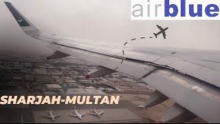 AirBlue Flight From Sharjah - Multan, Pakistan  Stormy Weather With Clouds ️