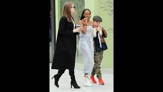 Angelina Jolie Enjoys Trip to Mall with Daughter Zahara and Son Knox #shorts #youtube #angelinajolie