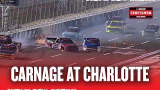 Sparks fly as trucks wreck on the frontstretch | 2025 Truck Series at Charlotte