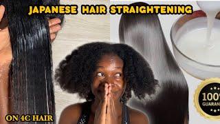 The results were unexpected| I tried viral Japanese straightening hair treatment on my type 4 hair