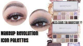 MAKEUP REVOLUTION ICON PALETTES | 2 LOOKS 2 PALETTES