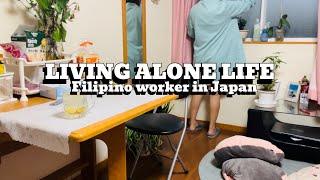 Living Alone in Japan | Sunny and Rainy Day, Gardening and room cleaning, Udon, lazy day