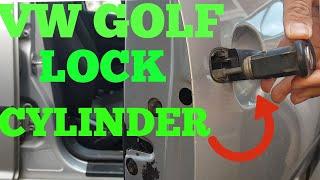 HOW TO REMOVE / INSTAL  VW GOLF MK4  LOCK CYLINDER & DOOR  HANDLE