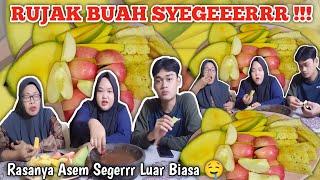 RUJAK BUAH SYEGEEERRR ‼️Mangga Mengkel + Nanas + Apel + Sambel Gula Terasi 