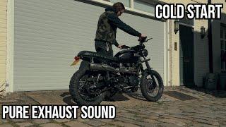 TRIUMPH SCRAMBLER 900 COLD START | ARROW EXHAUST NO BAFFLE