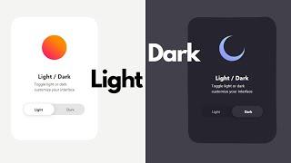 Dark & Light Theme Toggle Mode Using Pure Css