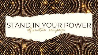 SELF CONCEPT AFFIRMATIONS  POWERFUL RISING ABOVE UNFAVORABLE CIRCUMSTANCES STAND IN YOUR POWER!