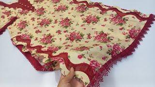 Vibrant kriss cross kameez Chak/daman design making/printed Front Chalk Daman design with layers