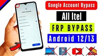 All Itel Android 12/13 Frp Bypass Without Pc - No Setup Smart Lock - Itel Frp Unlock Google Bypass