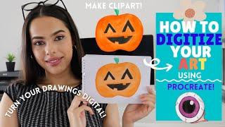 How to digitize your artwork to make clipart using procreate (walkthrough/tutorial)