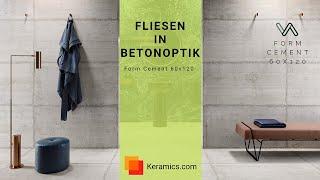 Fliesentrend: Fliesen in Betonoptik 60x120 cm Form Cement  keramics.com