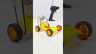 RC Car Powered by DC Motor / How To Make a Car with DC motor / Making Remote Control with DC motor.