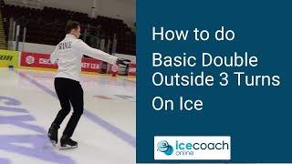 Ice Skating Tutorial - Basic Double Outside 3 Turn by Ice Coach Online