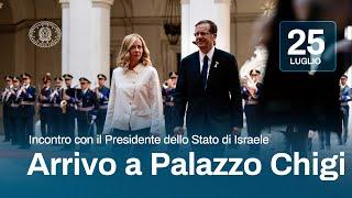 Palazzo Chigi, incontro Meloni - Herzog