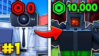 Noob To Pro With $10,000 Robux In Toilet Tower Defense.. Ep 1 (Roblox)