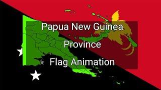 Papua New Guinea Province Flag Animation