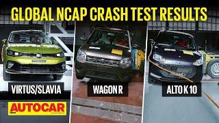 Global NCAP crash test results - VW Virtus, Skoda Slavia, Maruti Wagon R & Alto K10 | Autocar India