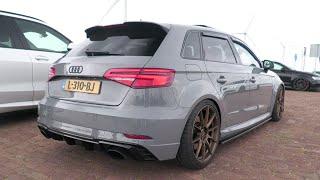 640HP TTE700 Audi RS3 8V Sportback with Decat Powervalve Exhaust - Accelerations & Flames !