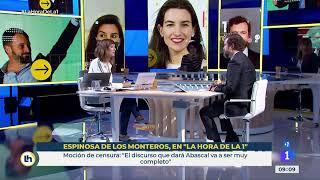 Mejores Momentos de Iván Espinosa en TVE sobre la moción