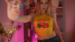 ASMR Do you like my peaches? Summer haircut and shampooing