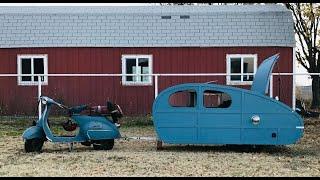 Suburban Farm Camping in the Vespa Teardrop