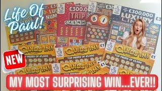 Brand new £1 scratch tickets from the national lottery. 10 of the new Quids In scratch cards