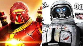 REAL STEEL WRB Crimson Carnage VS Aquabot & Fat Boy & Hollowjack & Danger Zone & Blockbuster