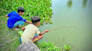 Best Amazing Village Two Smart boys Fishing ~ Fishing With Hook-Traditional Hook Fishing (Part-213)