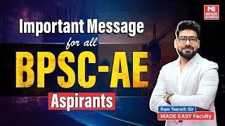 BPSC AE 2024 Exam Strategy | 2 Months Strategy | Effective Tips by Ram Teerath Sir | MADE EASY