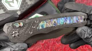 Heretic Custom Wraith hand ground cracked ice blade abalone inlays
