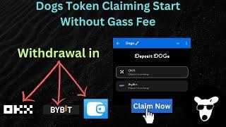 Dogs token claim without gas fee/Dogs token withdrawal/How to withdraw dogs token