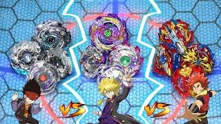 3 WAY BEYBLADE EVOLUTION BATTLE BUT WINNER GETS A DYNAMITE UPGRADE | Beyblade Burst Challenge