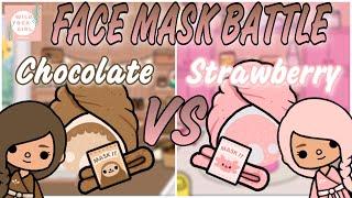 FACE MASK BATTLE CHOCOLATE VS STRAWBERRY  TOCA BOCA 