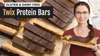 EASY Twix Protein Bars | Gluten Free with Almond Flour Recipe