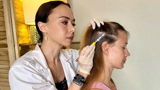 ASMR Detailed Scalp Exam +Hair Pulling,Real Person Hair Brushing, Medical Tests,Tingly Sharp or Dull