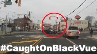 Bike Crashes Into A Minivan At Red Light, Rider Flees Scene #CaughtOnBlackVue