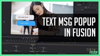 Make Those Text Message Graphics - Resolve 15 Fusion Tab Tutorial