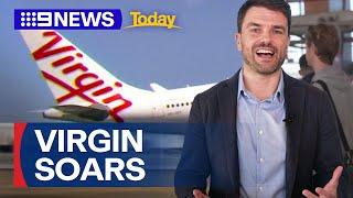 Virgin overtakes Qantas as Australia's top-performing airline | 9 News Australia