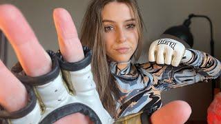 ASMR Hand Movements with Different Glove Sounds 