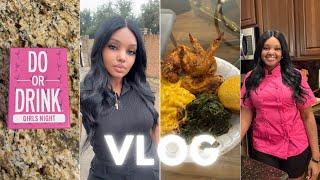 WEEKEND VLOG + COOKING WITH POE ‍ (MY FIRST LIVE) + DO OR DRINK GIRLS NIGHT + TARGET TRY ONS