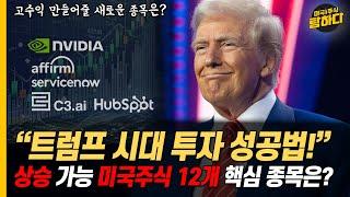 트럼프 시대 투자 성공법! 상승 가능 미국주식 12개 핵심 종목은? HubSpot, C3.ai, ServiceNow, Novo Nordisk...