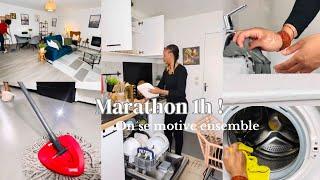 MARATHON EXTRÊME 1h ! | MOTIVATION MÉNAGE | CLEAN WITH ME 2024 #motivation #speedcleaning #clean