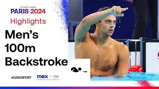 THRILLER!  | Men's Swimming 100m Backstroke Highlights | #Paris2024 #Olympics