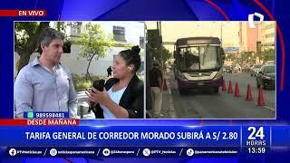 Sube pasaje en el Corredor Morado: conoce las nuevas tarifas